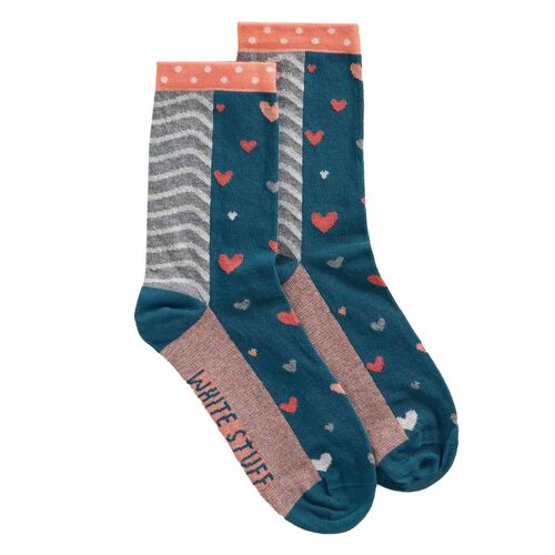White Stuff Heart Hotch Potch Ankle Socks
